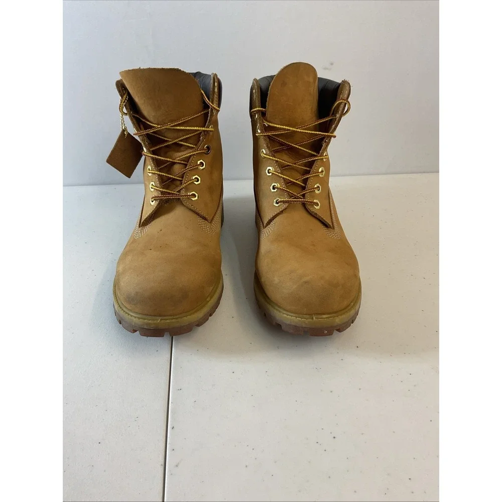 Timberland Wheat Leather Waterproof Men's Work Boots Size 12‎ Lace Up Tb010061